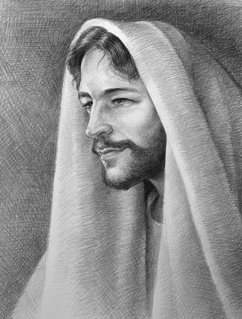 dibujo de Jesus a mano