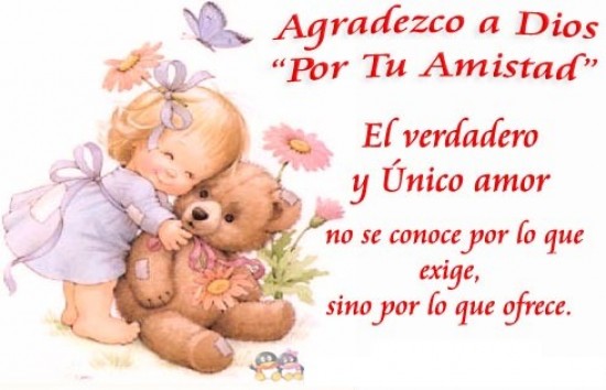 Agradezco a Dios tu amistad