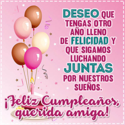 Feliz cumpleaños querida amiga