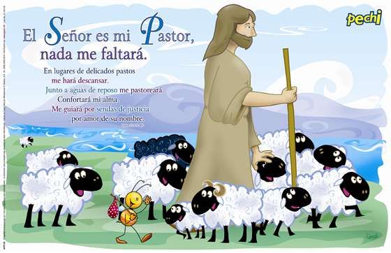 Jehova con ovejas
