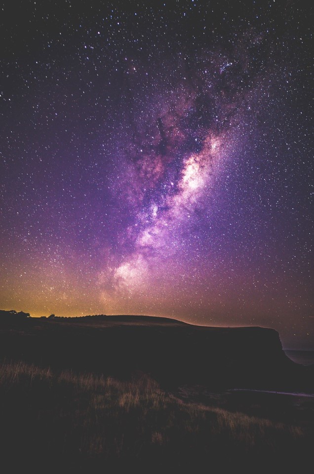 universo en la noche
