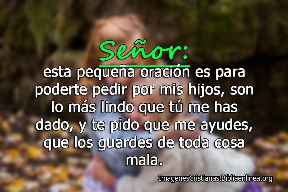 Oración para los hijos