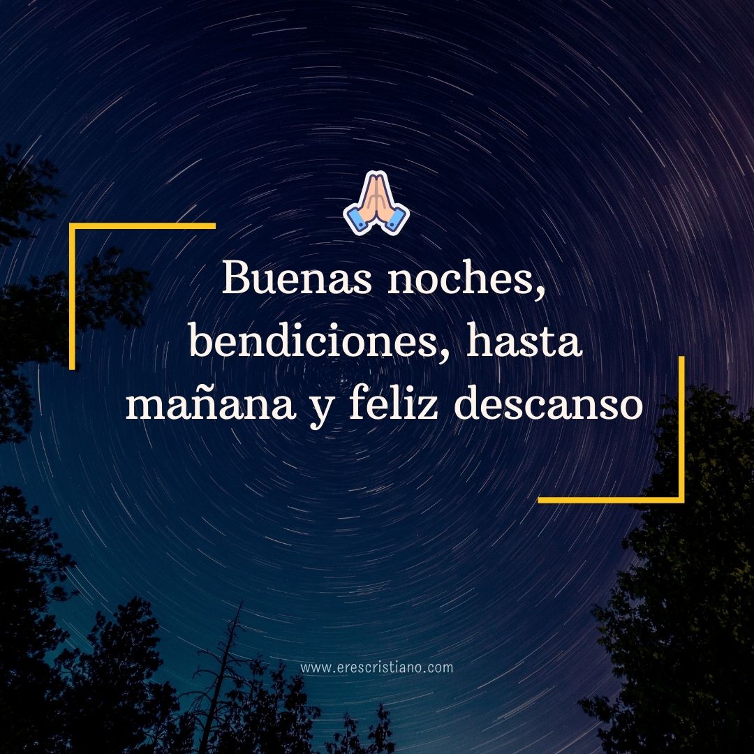 bendición de buenas noches